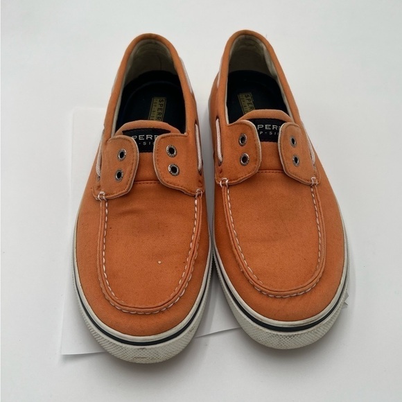 Sperry Top-Sider Men's Orange Canvas Shoes Men's Size 12 - Picture 3 of 9